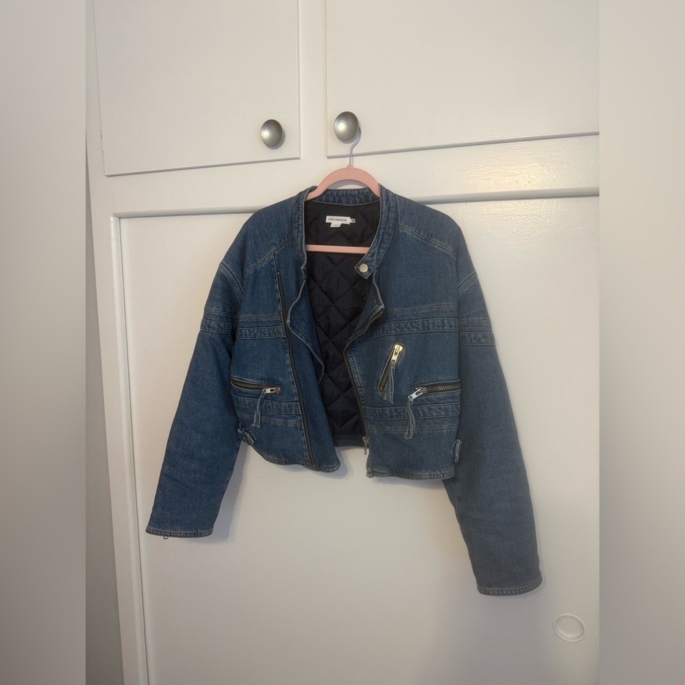 Good American Denim Moto Jacket